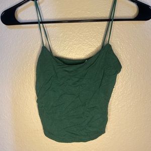 Green thin tank top